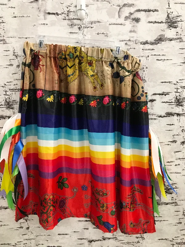 Handmade Floral Buffalo Berry Ribbon Skirt linen skirt natural