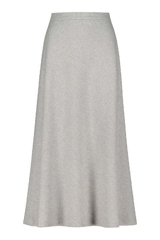JASMINUM GRAY WOOL-CASHMERE TWEED MIDI SKIRT corduroy skirt comfortable