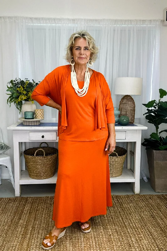 Lana Long Skirt - Flame wool skirt warm