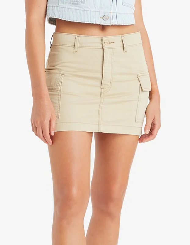 Mini Cargo Safari Skirt wool skirt warm