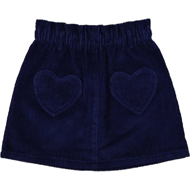 LOUIS LOUISE NAVY MINI CORDUROY SKIRT cashmere skirt soft