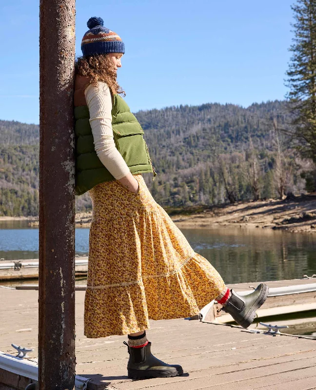 Marigold Tiered Midi Skirt wool skirt warm
