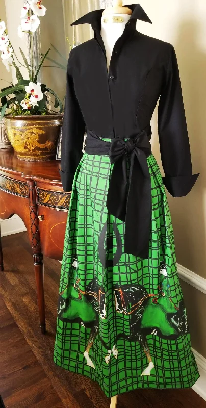 OAKES SKIRT IN EMERALD cashmere skirt fine