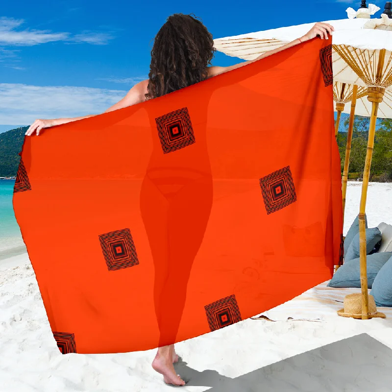 Orange sarong satin skirt smooth