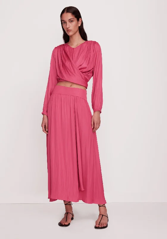 Oriana Skirt_Fuchsia maxi skirt elegant