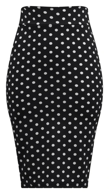 Polka Dot Pencil Wiggle Skirt (Sample Sale) lace skirt feminine