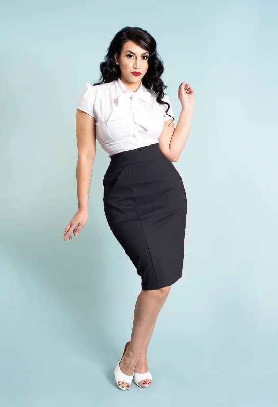 Princess Pencil Skirt - Black lace skirt feminine