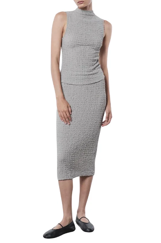 Puckered Pencil Skirt belted skirt waist