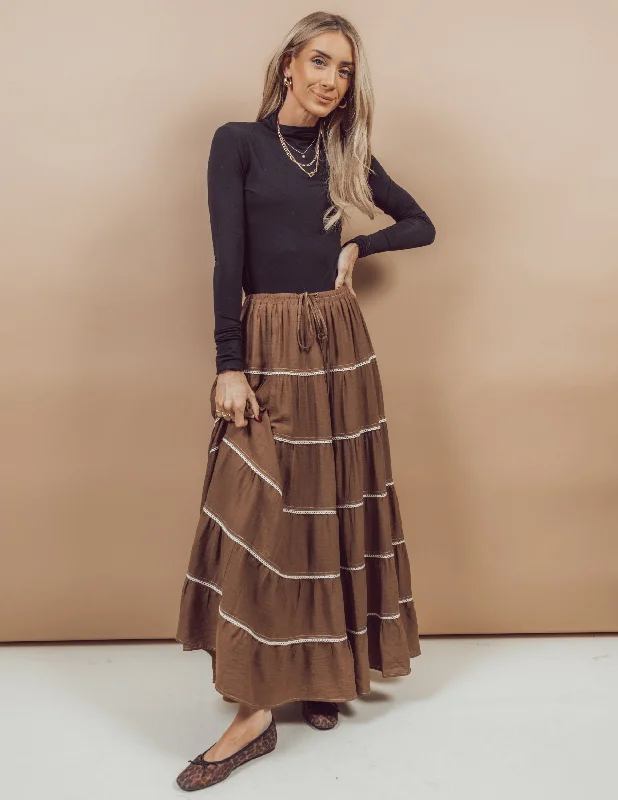 Raya Maxi Skirt leather skirt sleek