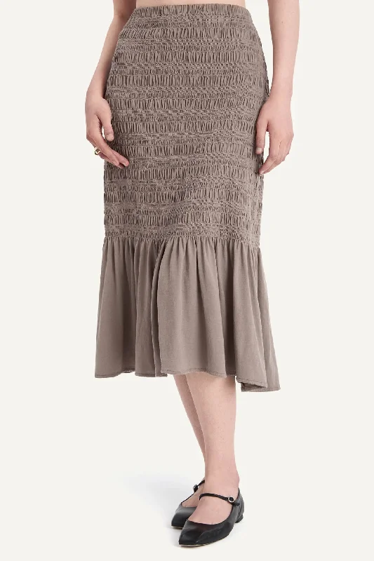 Sereda Skirt in Cinder lace skirt intricate