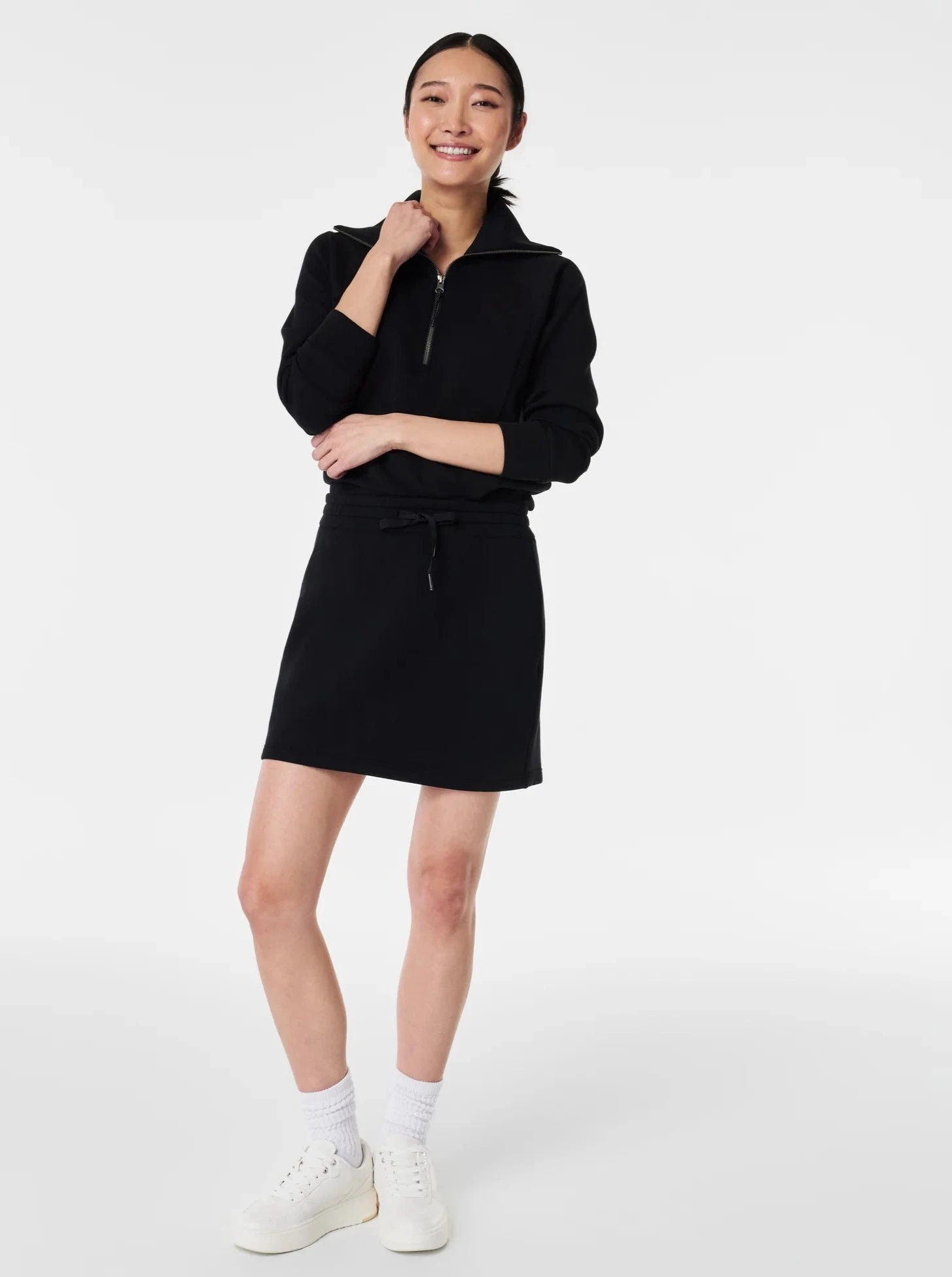 Spanx AirEssentials Mini Skort - Very Black chiffon skirt airy