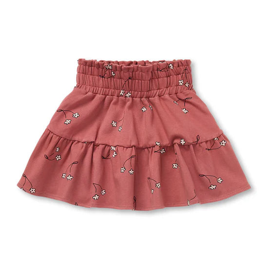 SPROET & SPROUT MAUVE CHERRY FLOWER SKIRT casual skirt length