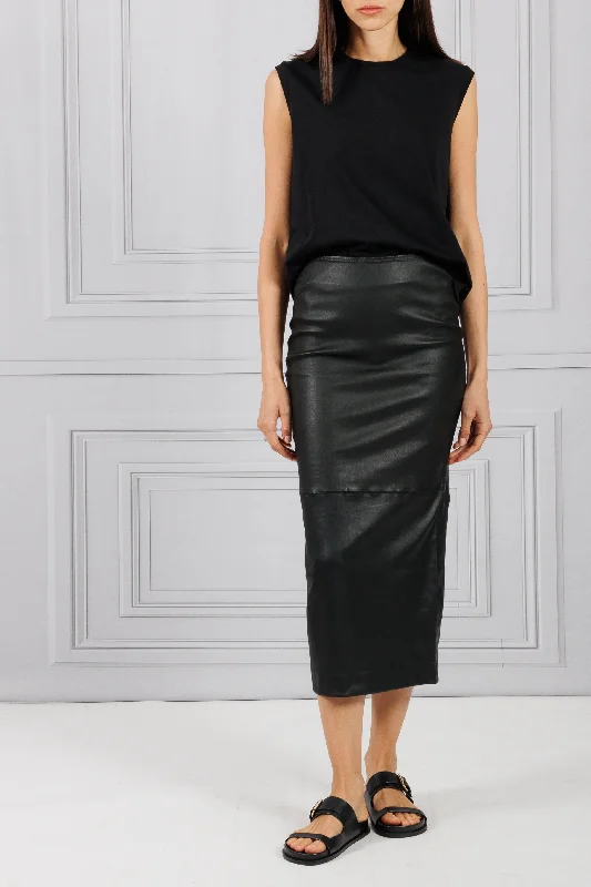 SPRWMN | Black Tube Skirt slim fit skirt