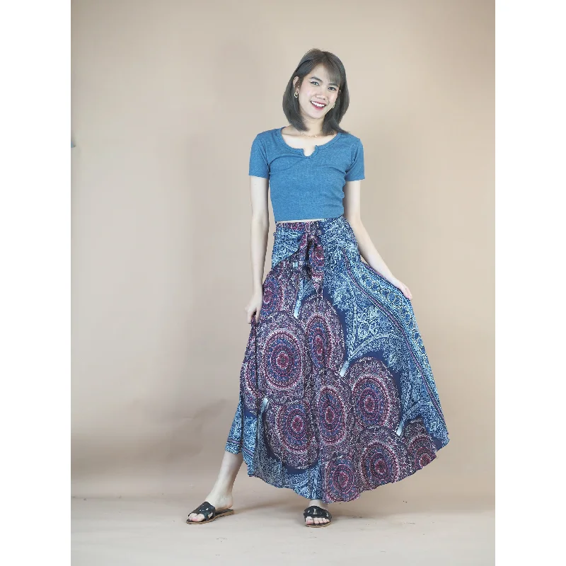 Templ Mandala Women's Bohemian Skirt in Navy Blue SK0033 020120 03 casual skirt length