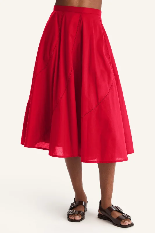 Vestige Skirt in Rouge leather skirt sleek