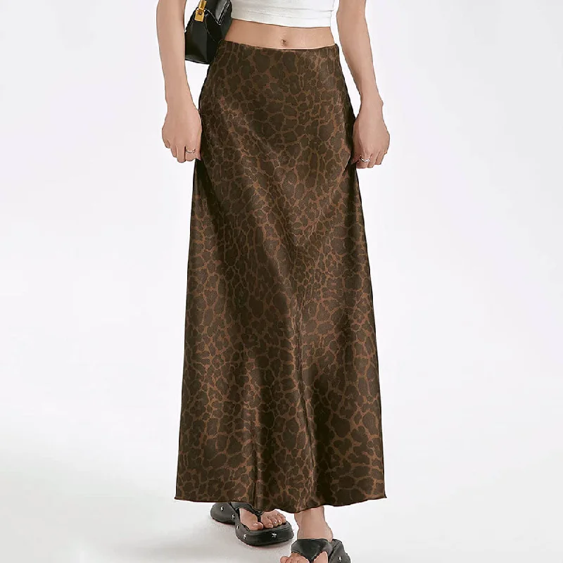 Wild Thing Leopard Maxi Skirt wool skirt thick