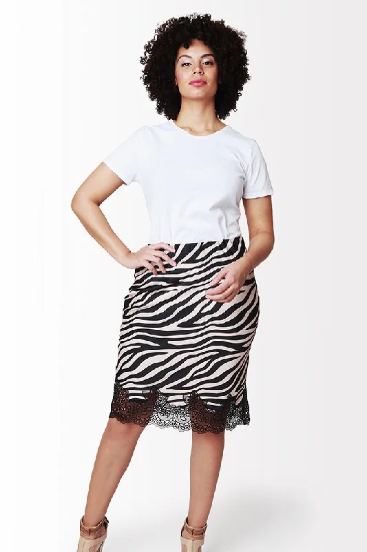 Zeon Skirt // Zebra wool skirt breathable